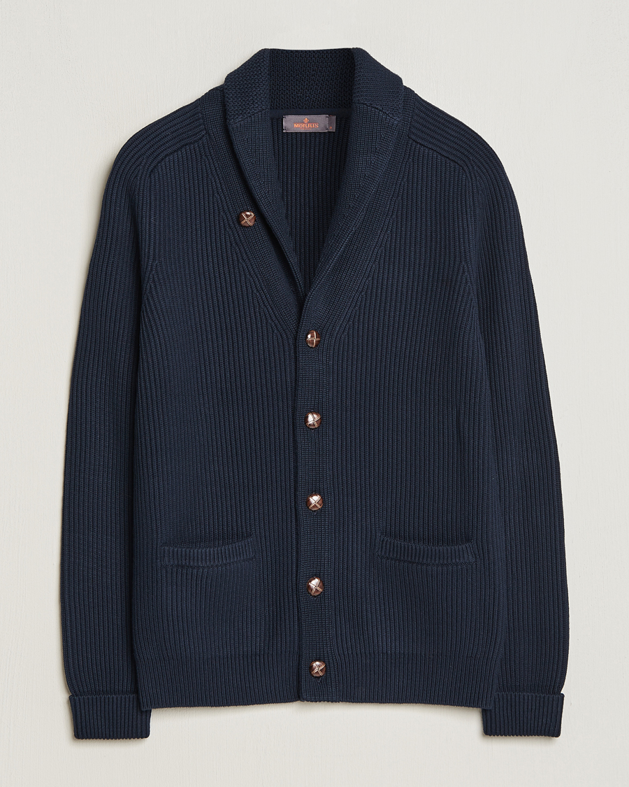 Herre | Trøjer | Morris | Brayden Shawl Cardigan Navy