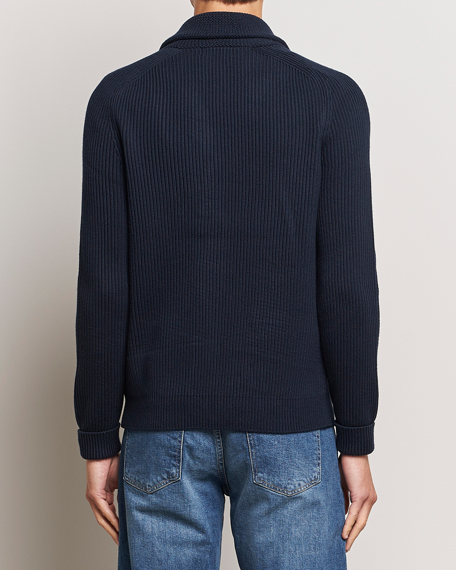 Herre | Trøjer | Morris | Brayden Shawl Cardigan Navy