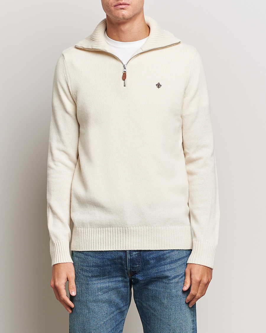 Herre | Trøjer | Morris | Newton Half Zip Off White
