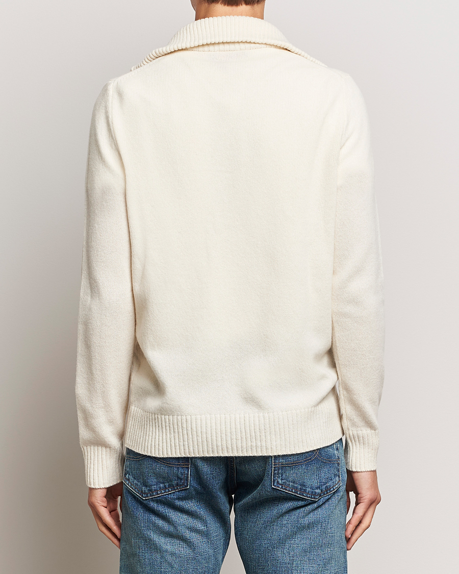 Herre | Trøjer | Morris | Newton Half Zip Off White