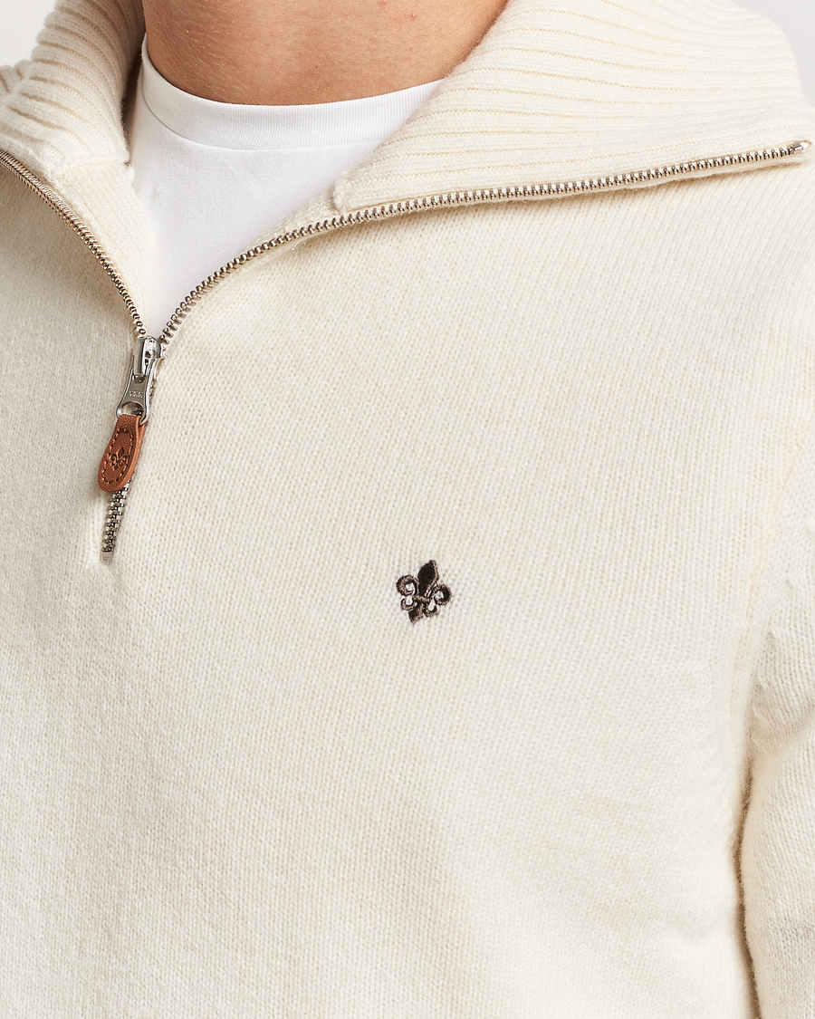 Herre | Trøjer | Morris | Newton Half Zip Off White