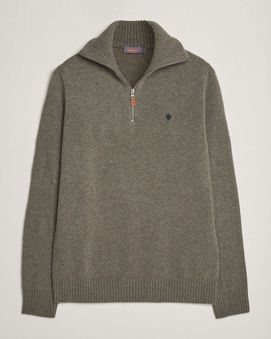 Herre | Trøjer | Morris | Newton Half Zip Olive