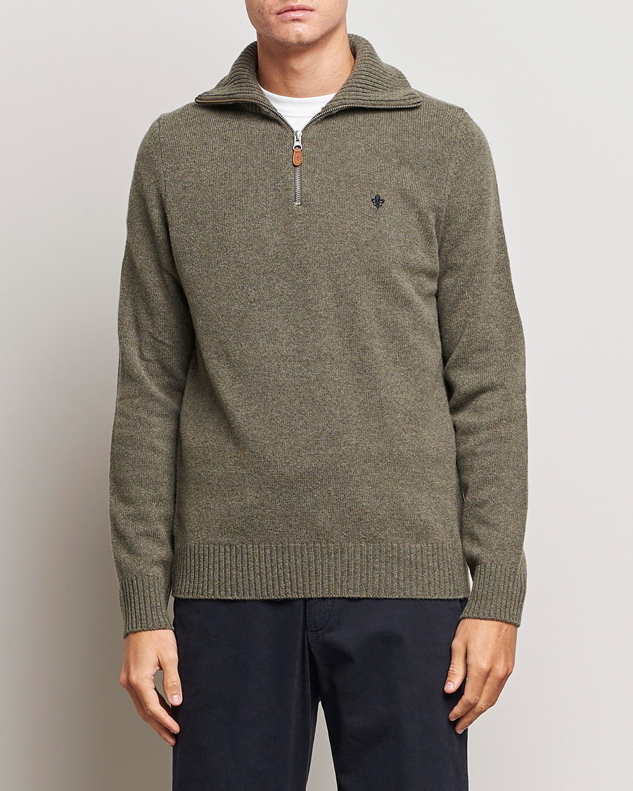Herre | Trøjer | Morris | Newton Half Zip Olive