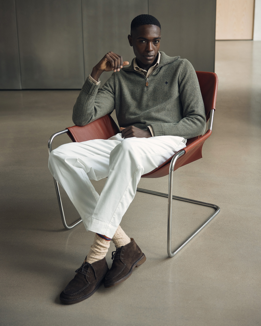 Herre | Trøjer | Morris | Newton Half Zip Olive