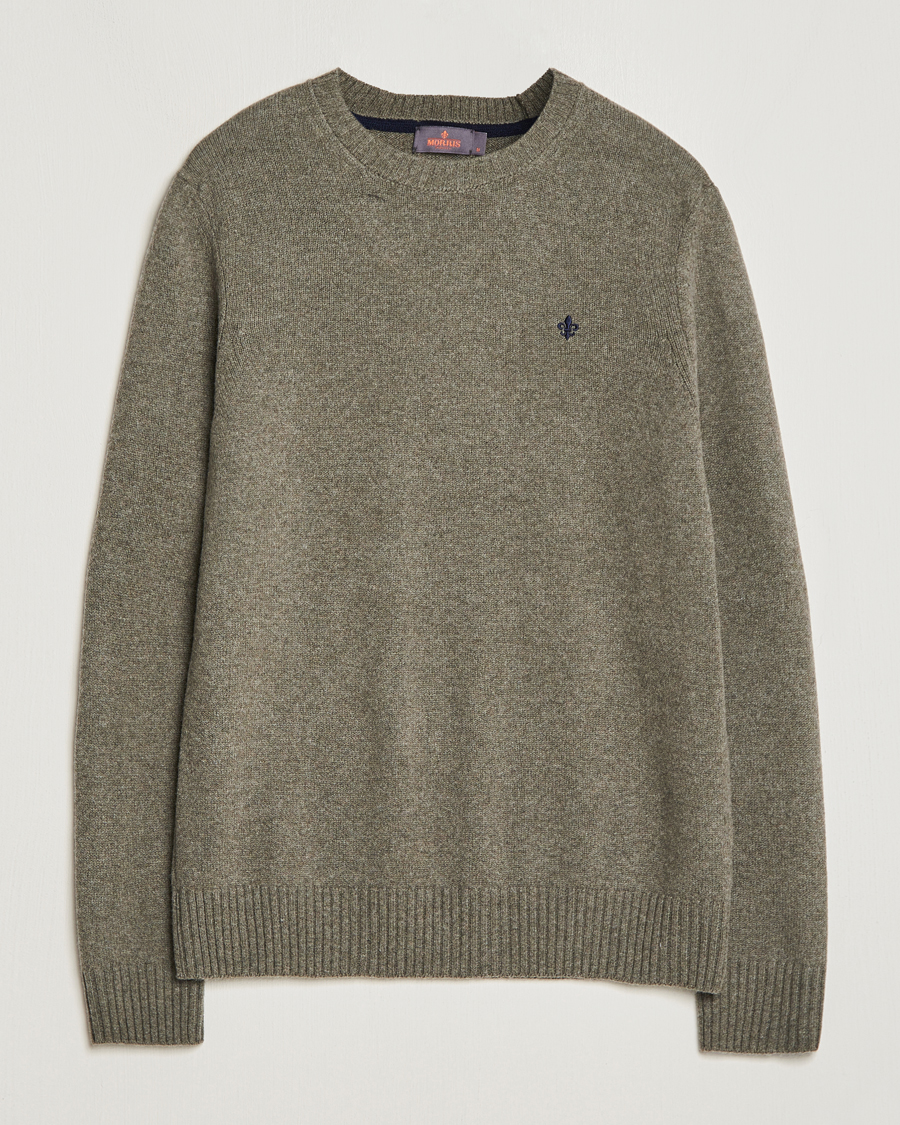 Herre | Trøjer | Morris | Newton Crew Neck Olive