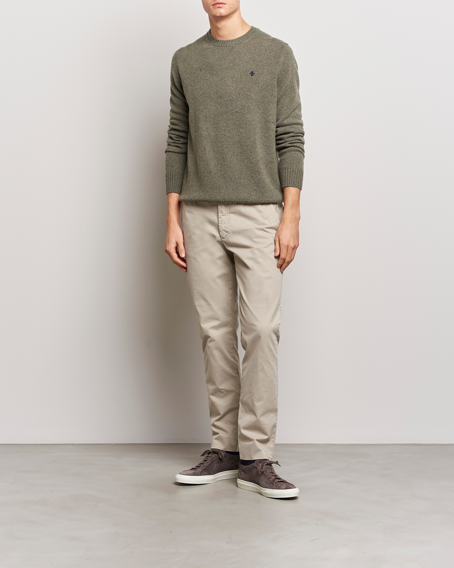 Herre | Trøjer | Morris | Newton Crew Neck Olive