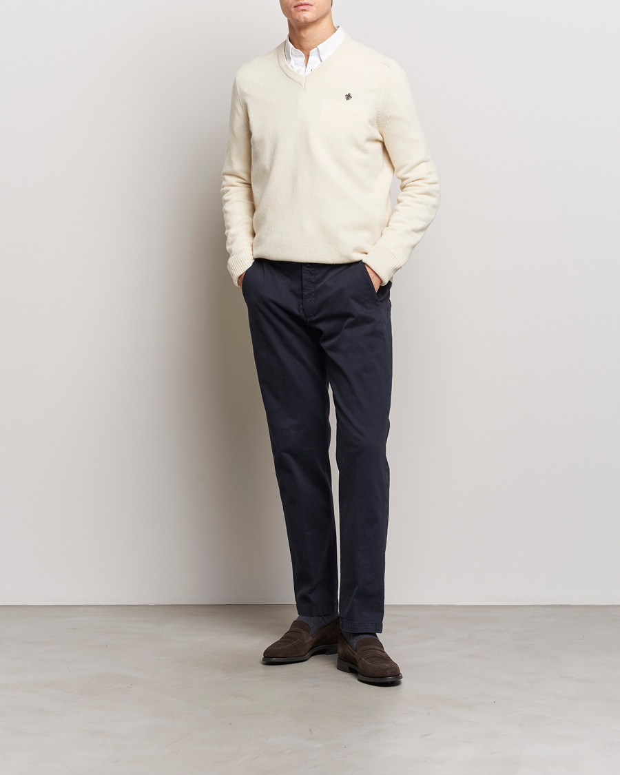 Herre | Trøjer | Morris | Newton V-neck Off White