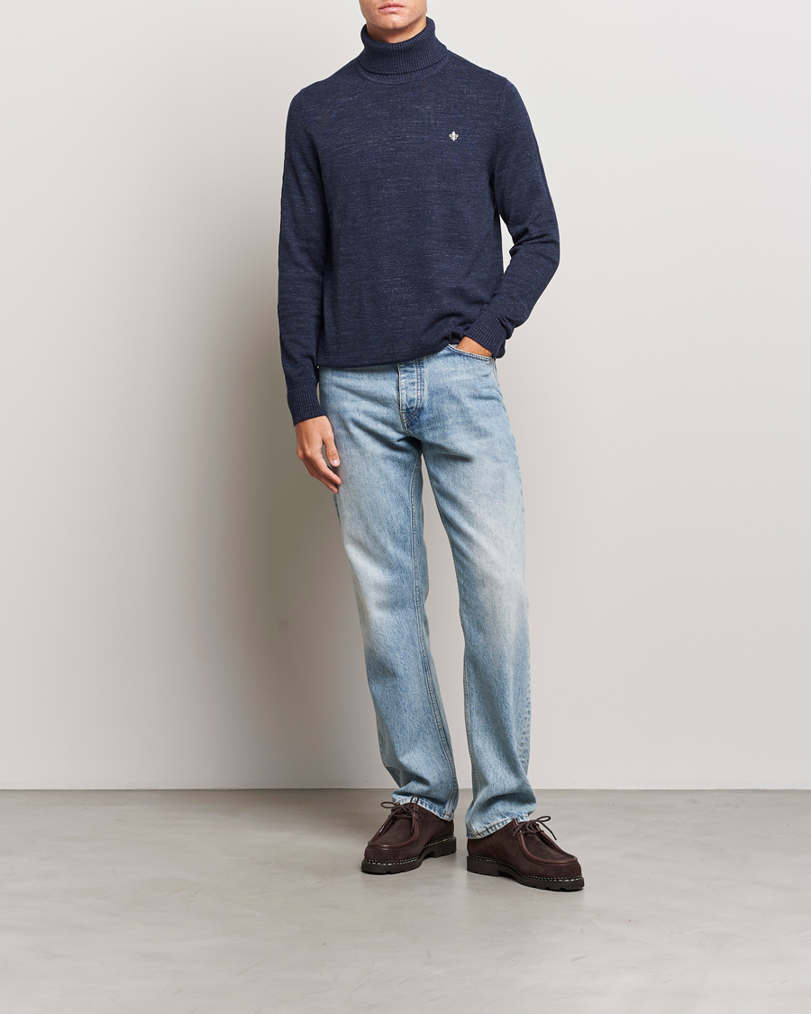 Herre | Trøjer | Morris | Randal Heavy Cotton Rollneck Navy