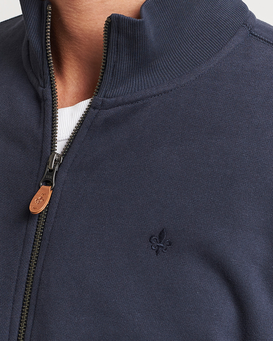 Herre | Trøjer | Morris | Warren Sweat Zip Cardigan Old Blue
