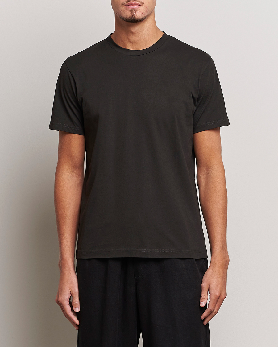 Herre | T-Shirts | Sunspel | Riviera Midweight T-Shirt Coffee