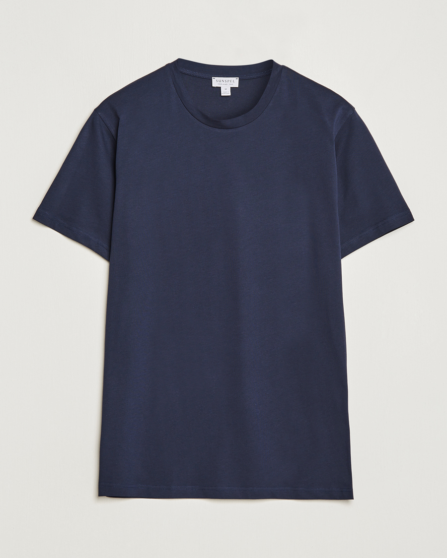 Herre |  | Sunspel | Riviera Midweight Tee Navy