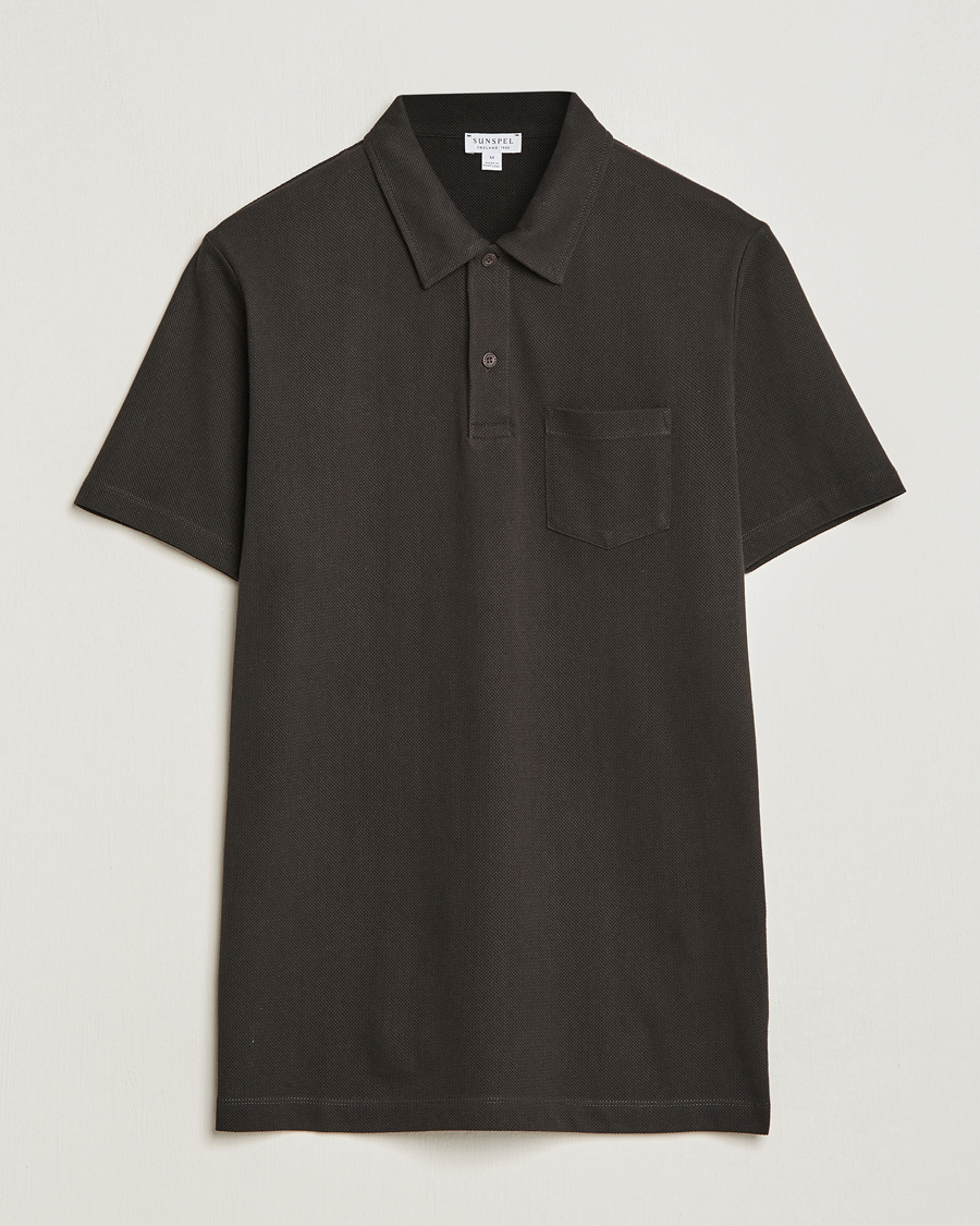 Herre | Polotrøjer | Sunspel | Riviera Polo Shirt Coffe