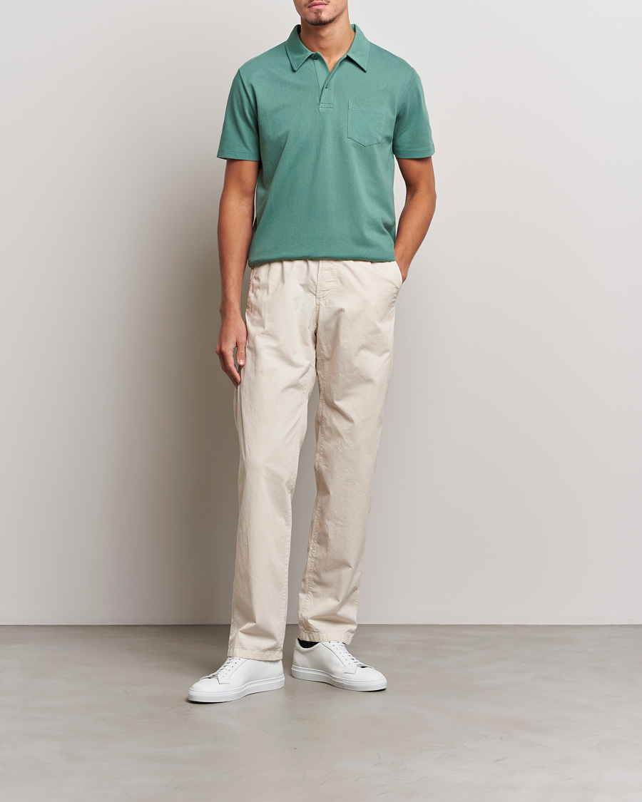 Herre | Polotrøjer | Sunspel | Riviera Polo Shirt Light Pine