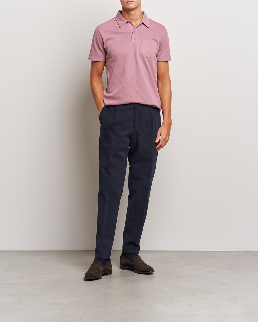 Herre | Polotrøjer | Sunspel | Riviera Polo Shirt Vintage Pink