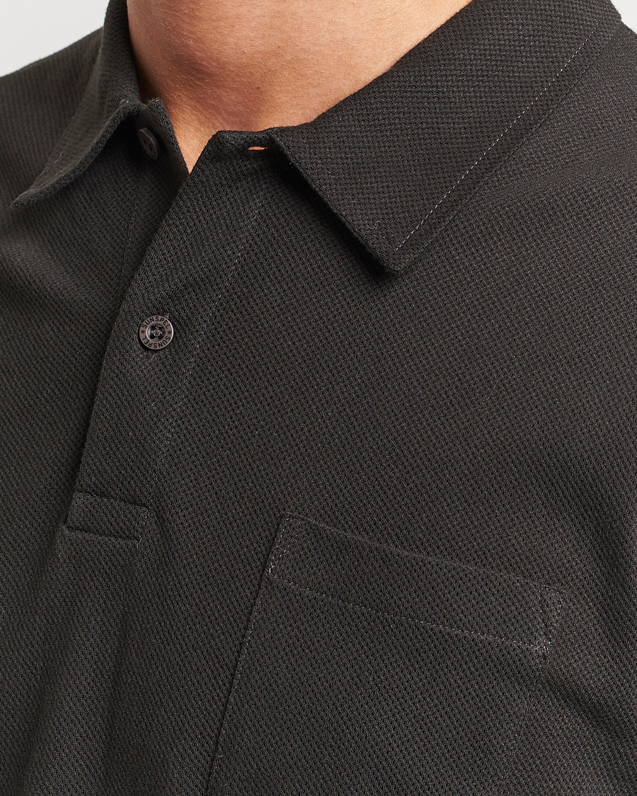 Herre | Trøjer | Sunspel | Long Sleeve Riviera Polo Shirt Coffee