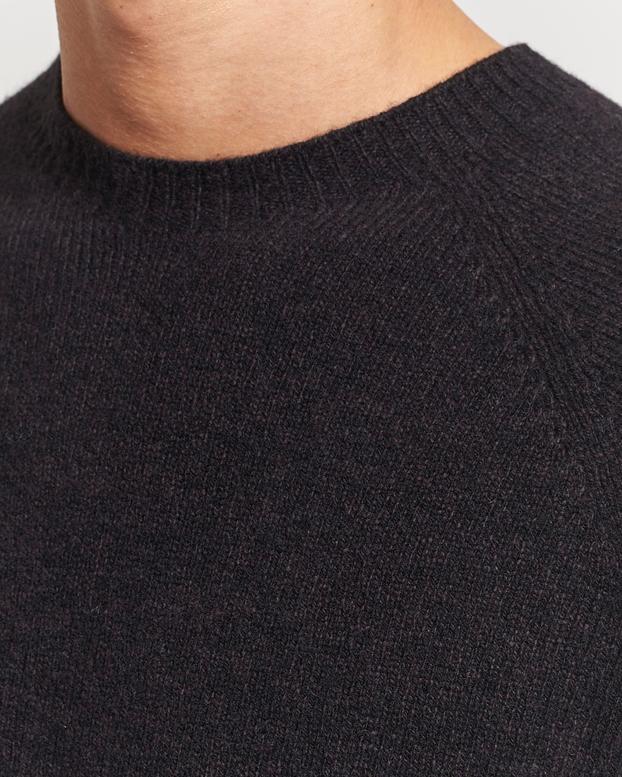 Herre | Trøjer | Sunspel | Lambswool Crewneck Coffee Twist