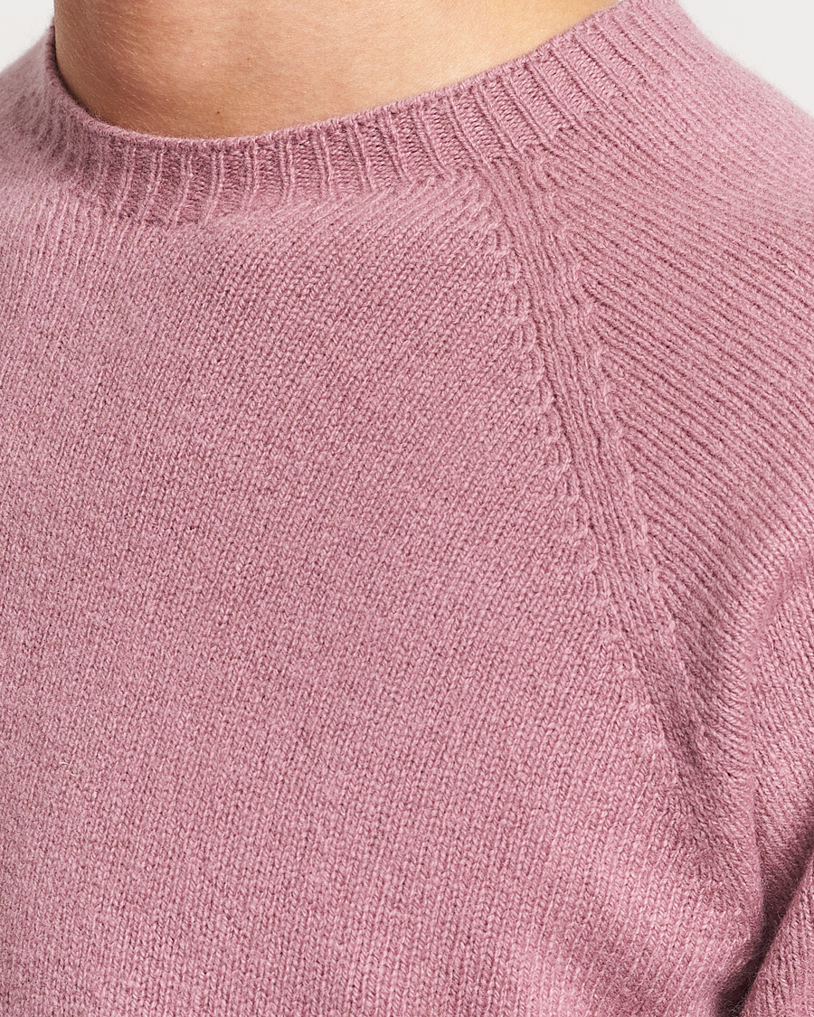 Herre | Trøjer | Sunspel | Lambswool Crewneck Vintage Pink