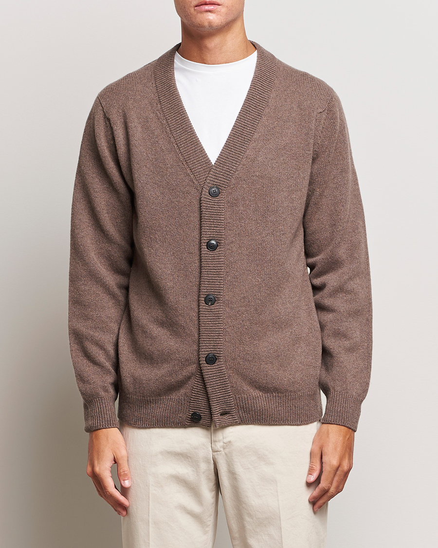 Herre | Sunspel | Sunspel | Lambswool Cardigan Cedar