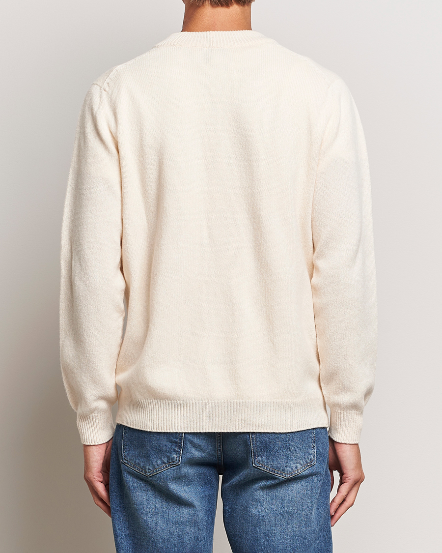 Herre | Trøjer | Sunspel | Lambswool Cardigan Ecru