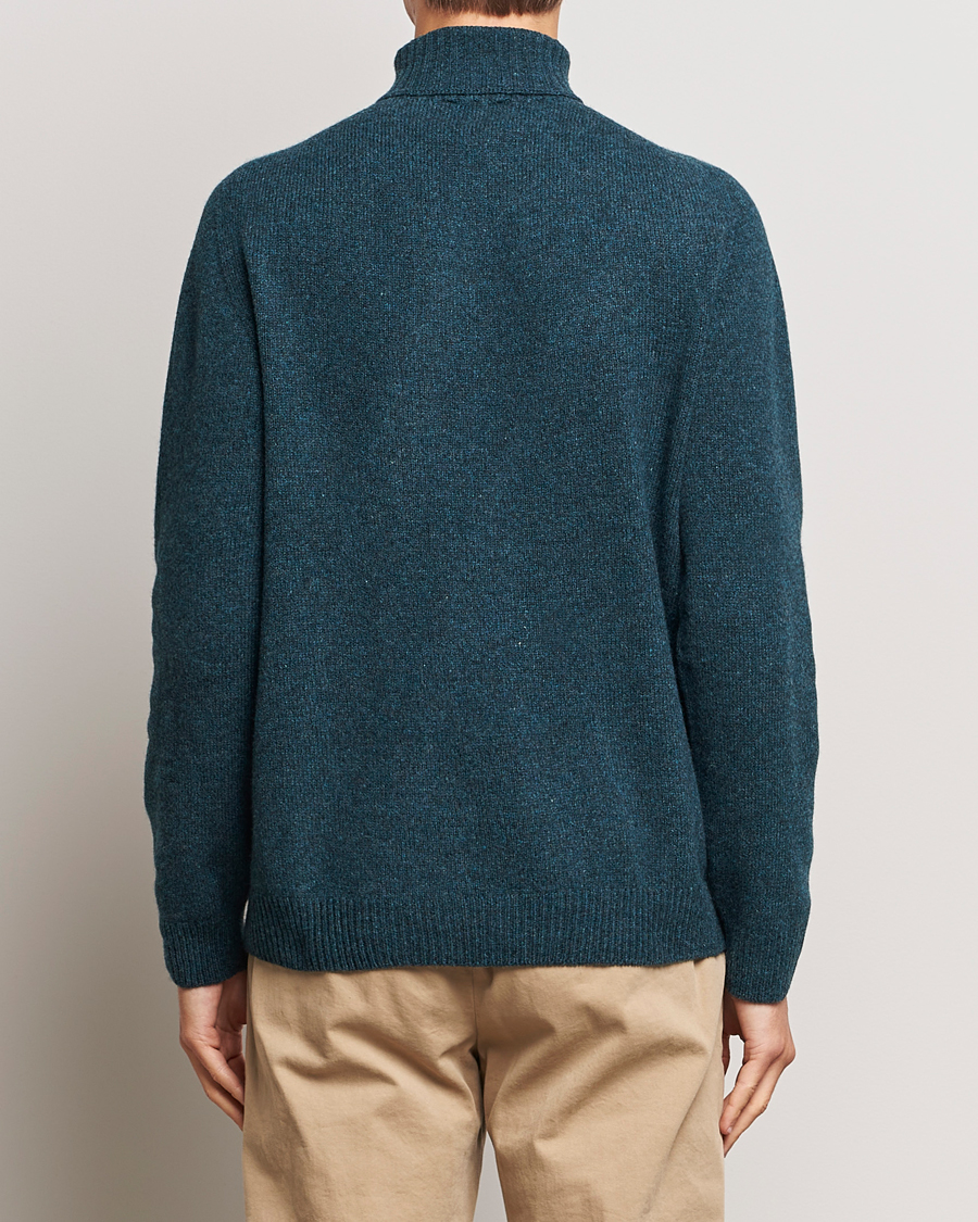 Herre | Trøjer | Sunspel | Lambswool Rollneck Peacock