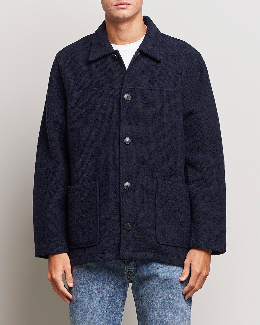 Herre | Jakker | Sunspel | Double Faced Chore Jacket Navy