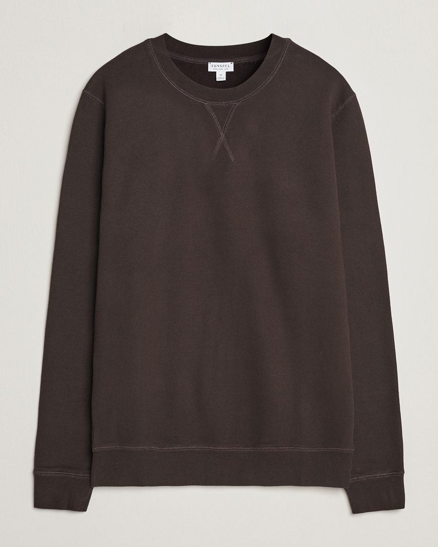Herre | Trøjer | Sunspel | Loopback Sweatshirt Coffee