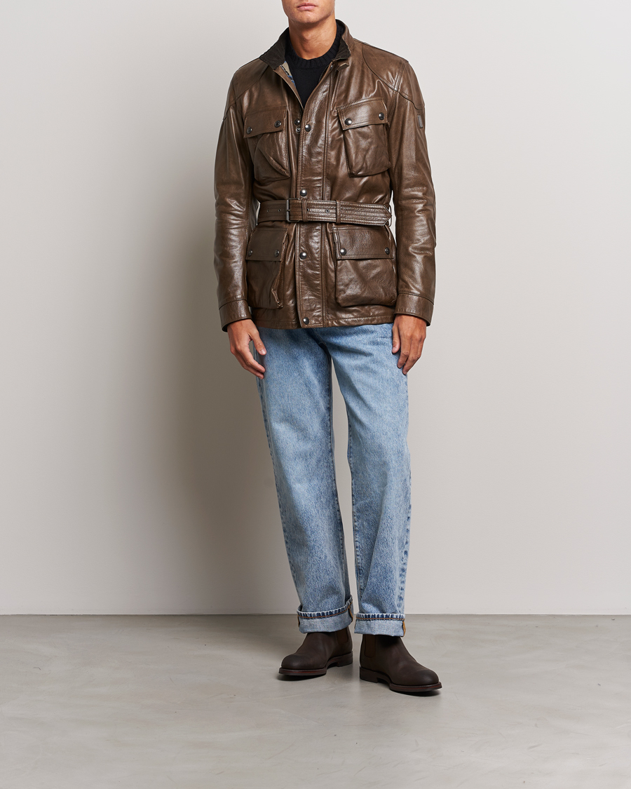Herre | Jakker | Belstaff | Trailmaster Panther Leather Jacket Antique Bronze