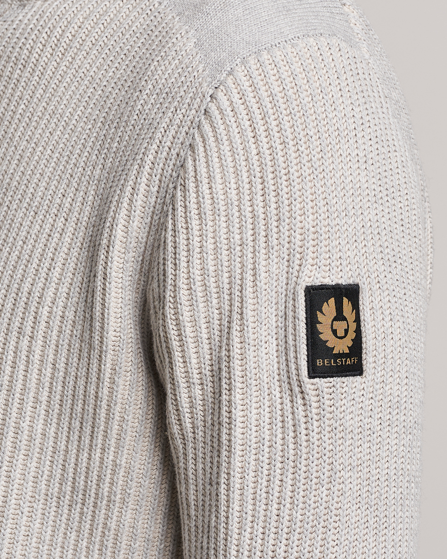 Herre | Trøjer | Belstaff | Stanley Quarter Zip Jumper Old Silver