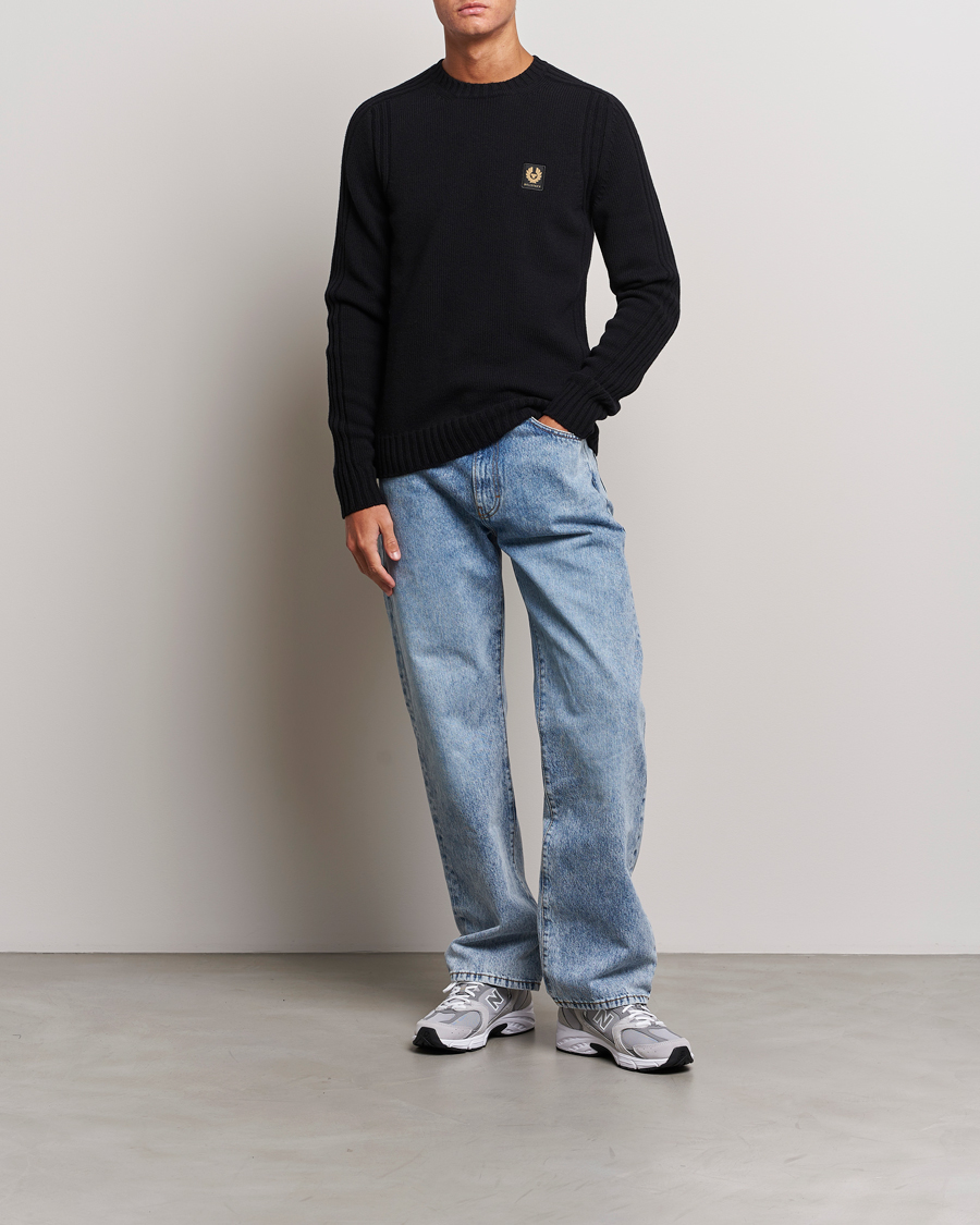 Herre | Trøjer | Belstaff | Watch Wool Crewneck Black
