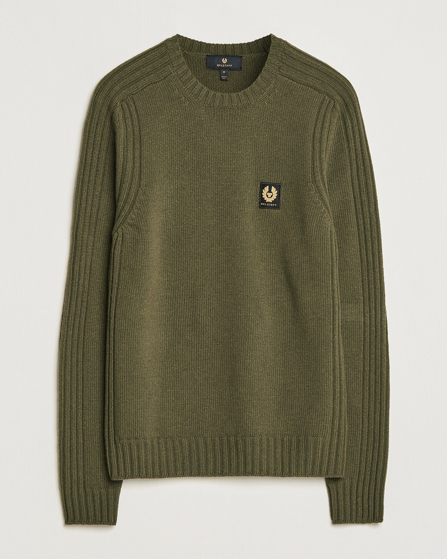 Herre | Trøjer | Belstaff | Watch Wool Crewneck True Olive