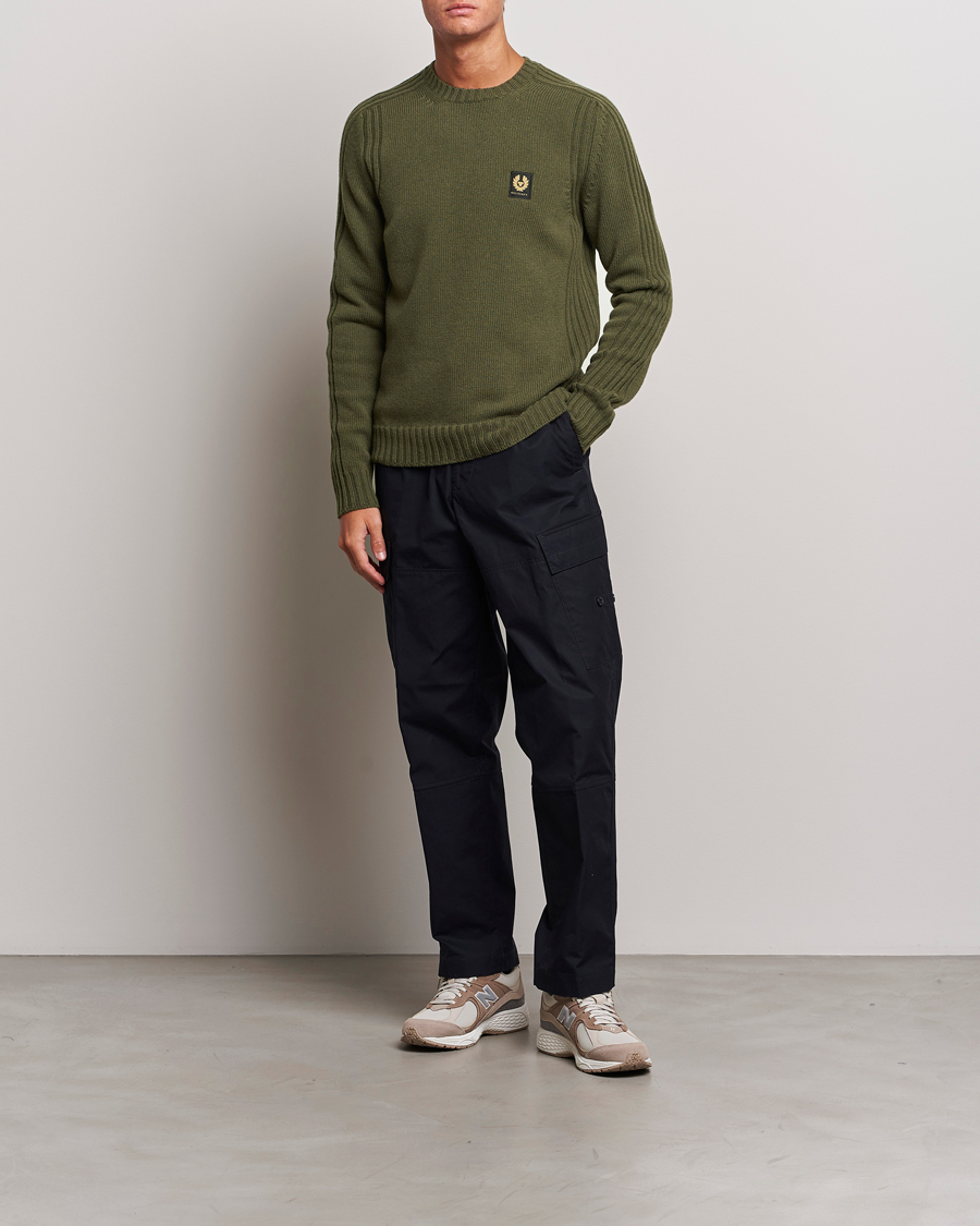 Herre | Trøjer | Belstaff | Watch Wool Crewneck True Olive