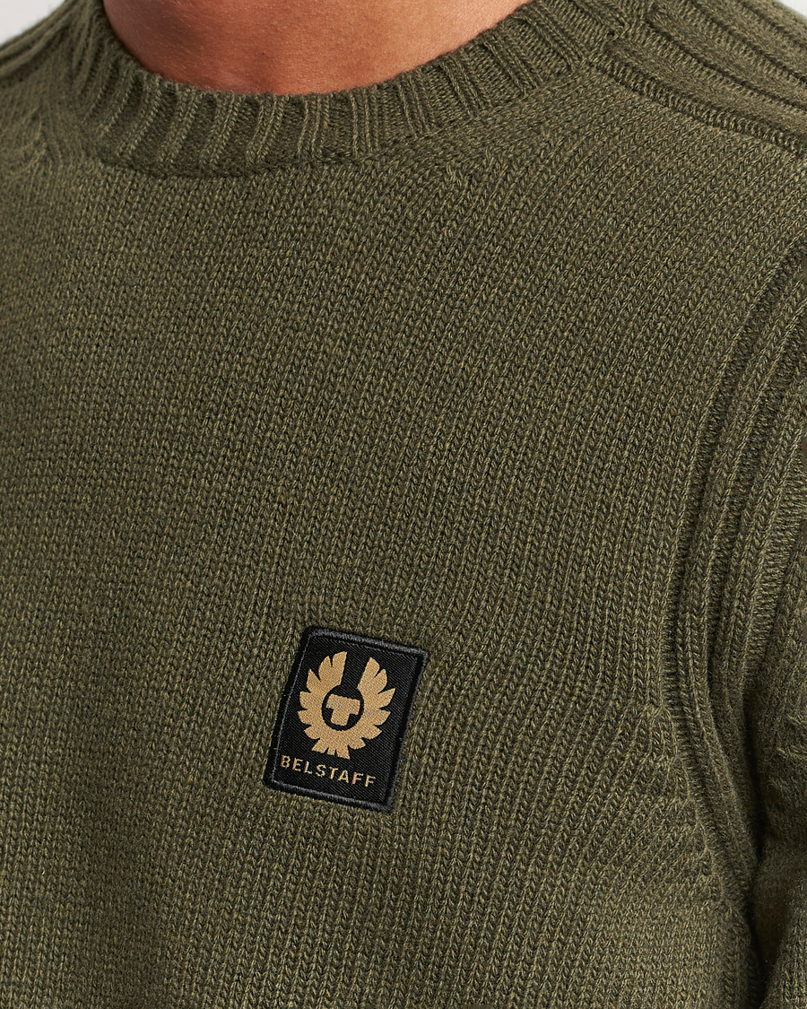 Herre | Trøjer | Belstaff | Watch Wool Crewneck True Olive