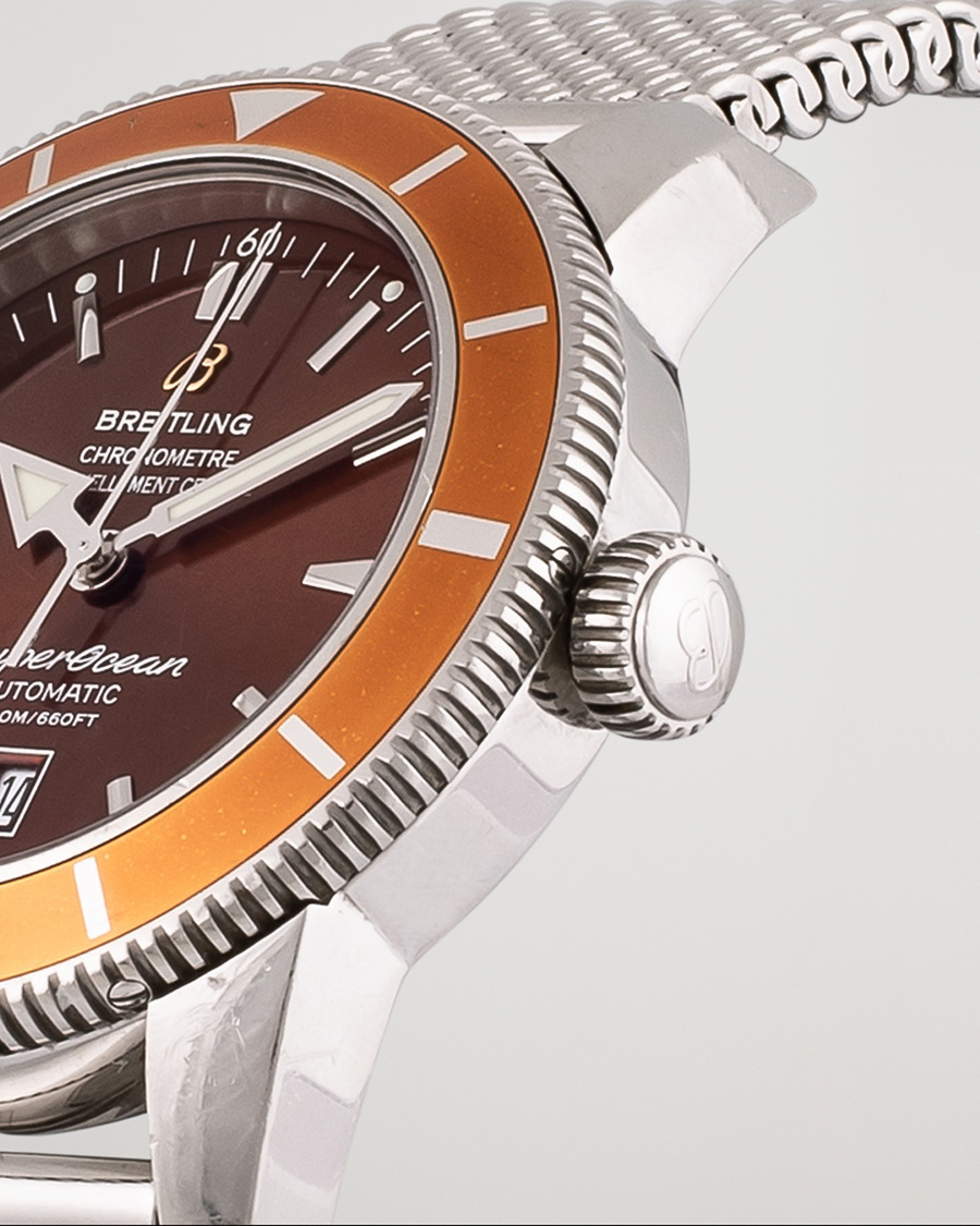 Herre | Breitling Pre-Owned Superocean Heritage 46 A17320 Steel Brown | Breitling Pre-Owned | Superocean Heritage 46 A17320 Steel Brown