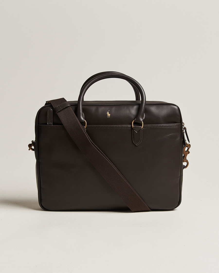 Herre | Polo Ralph Lauren Leather Briefcase Dark Brown | Polo Ralph Lauren | Leather Briefcase Dark Brown