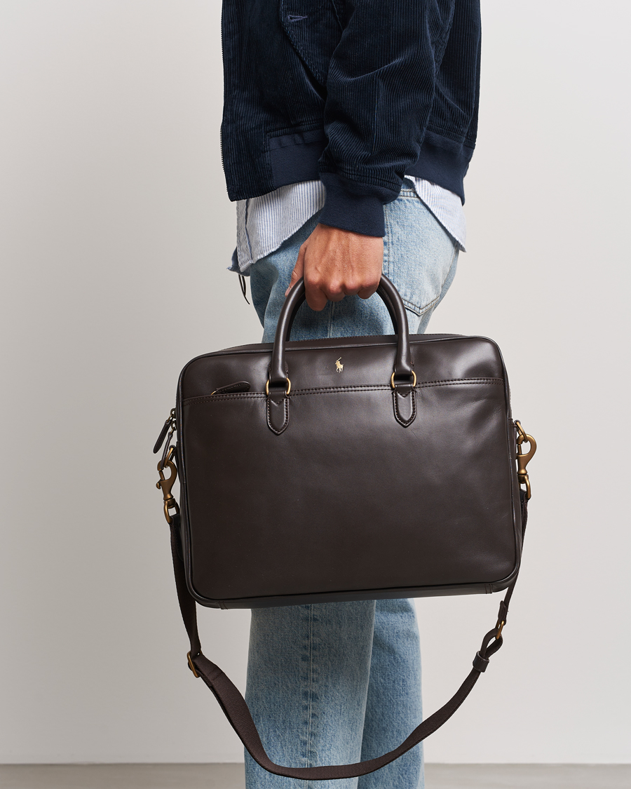 Herre | Polo Ralph Lauren Leather Briefcase Dark Brown | Polo Ralph Lauren | Leather Briefcase Dark Brown