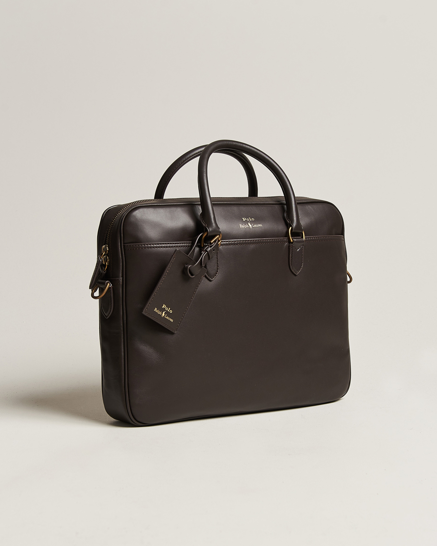Herre | Polo Ralph Lauren Leather Briefcase Dark Brown | Polo Ralph Lauren | Leather Briefcase Dark Brown