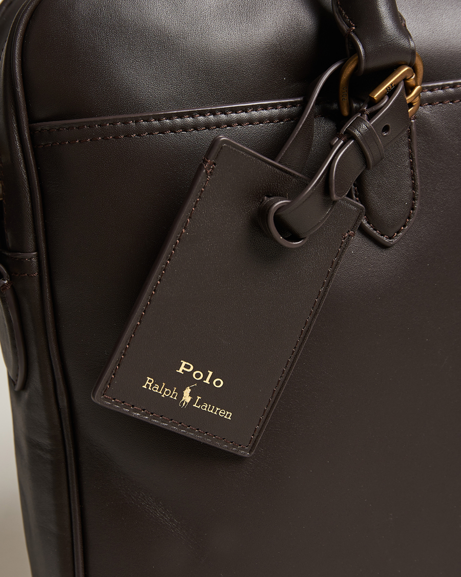 Herre | Tasker | Polo Ralph Lauren | Leather Commuter Bag  Dark Brown