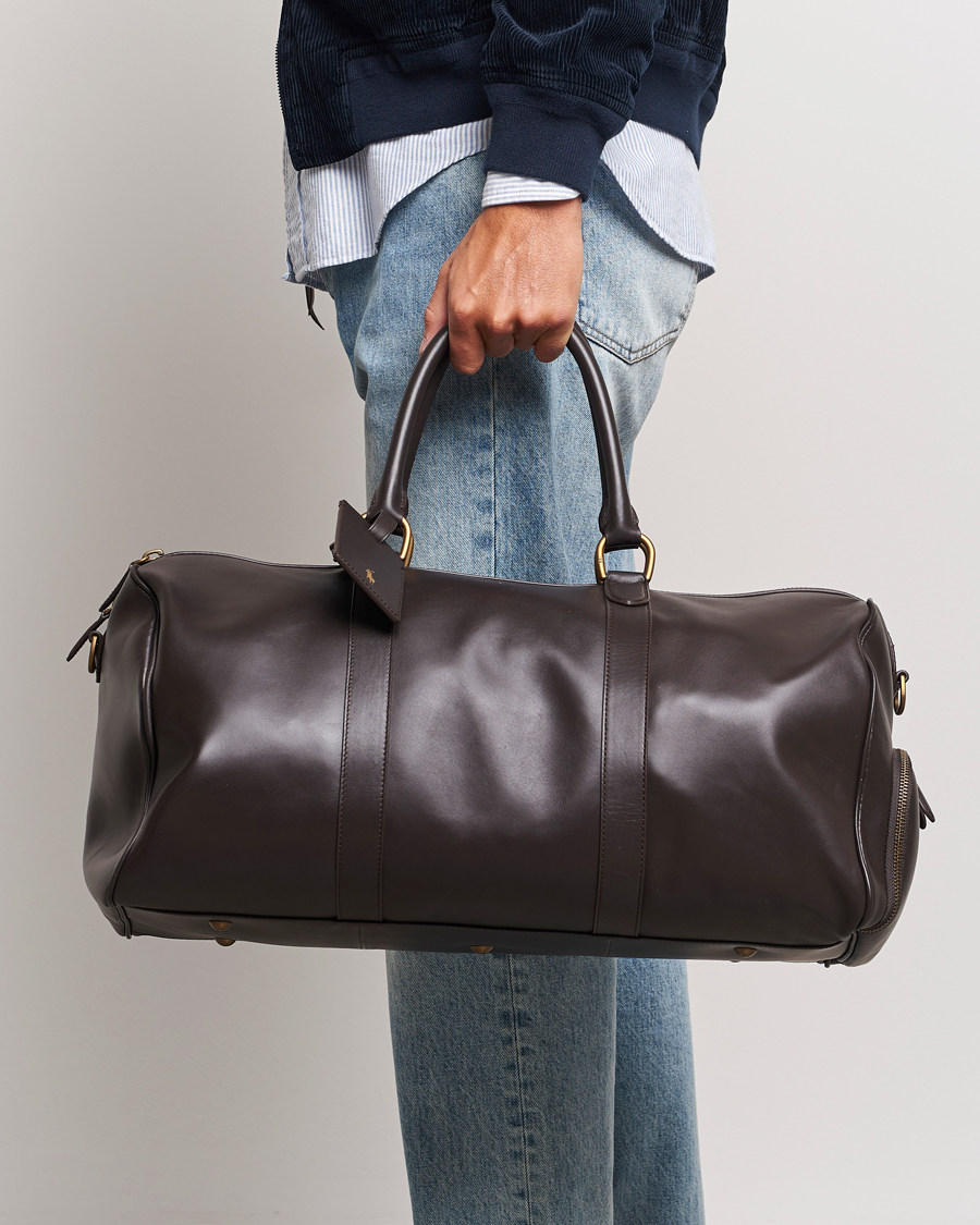 Herre | Weekendtasker | Polo Ralph Lauren | Leather Duffle Bag  Dark Brown