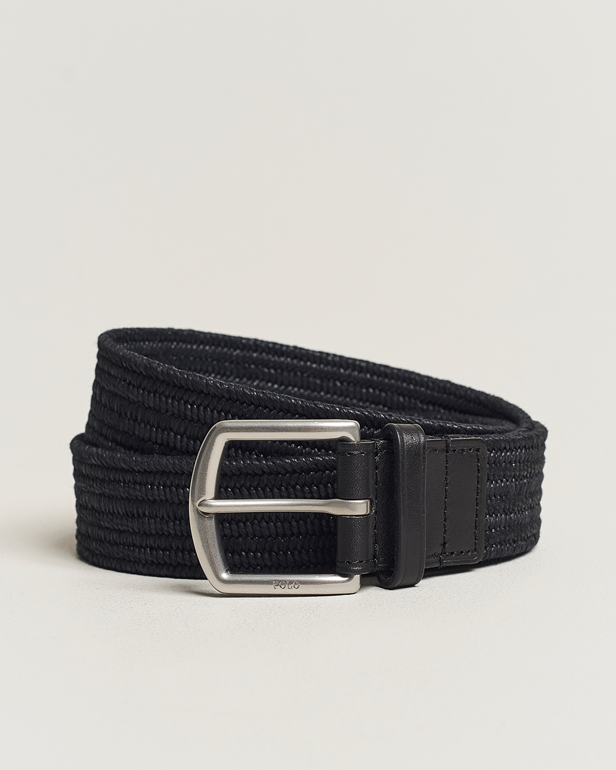 Herre | Tilbehør | Polo Ralph Lauren | Braided Cotton Elastic Belt Polo Black