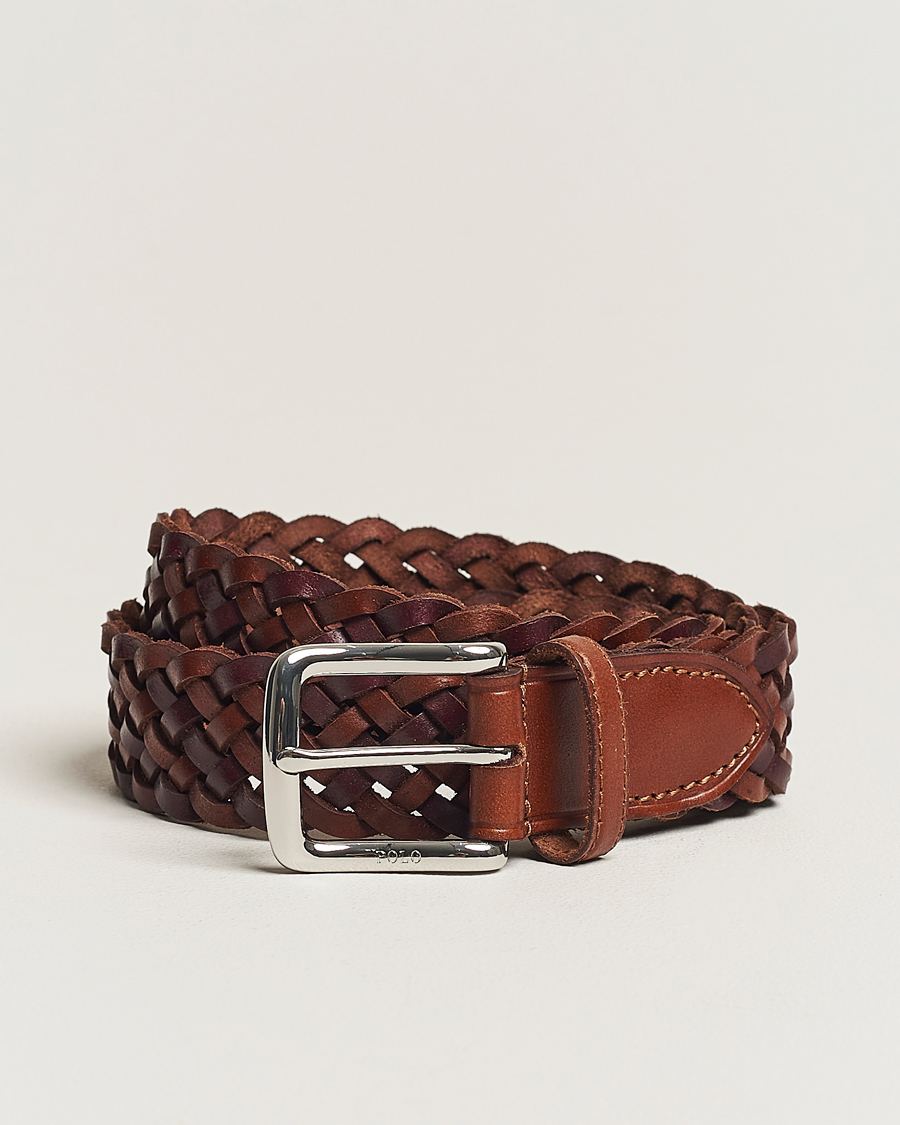 Herre | Polo Ralph Lauren Braided Belt Saddle Brown/Dk Brown W38 | Polo Ralph Lauren | Braided Belt Saddle Brown/Dk Brown W38