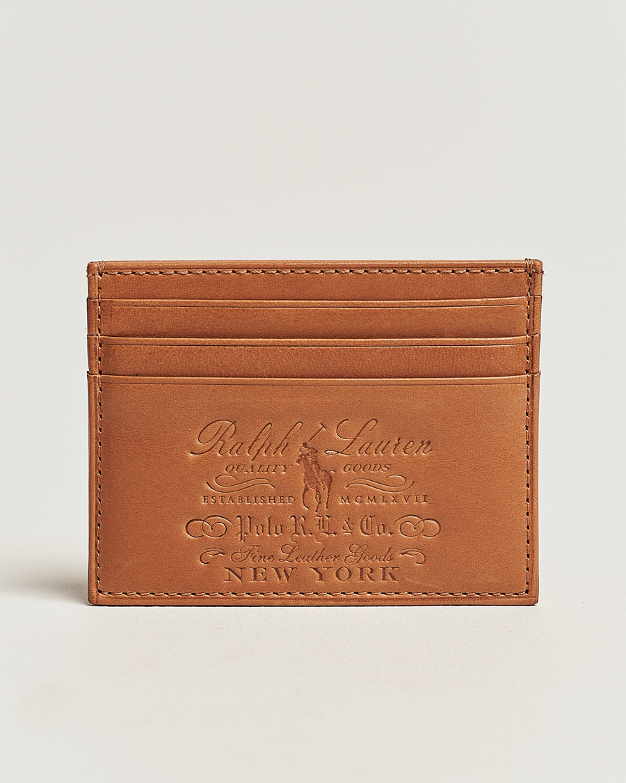 Herre | Polo Ralph Lauren Heritage Leather Credit Card Holder Tan | Polo Ralph Lauren | Heritage Leather Credit Card Holder Tan