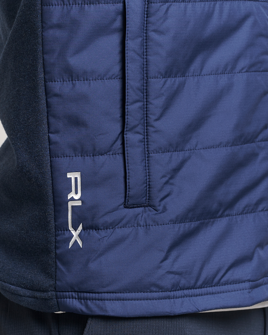Herre | Trøjer | RLX Ralph Lauren | Fine Terry Cardigan Blue Heather