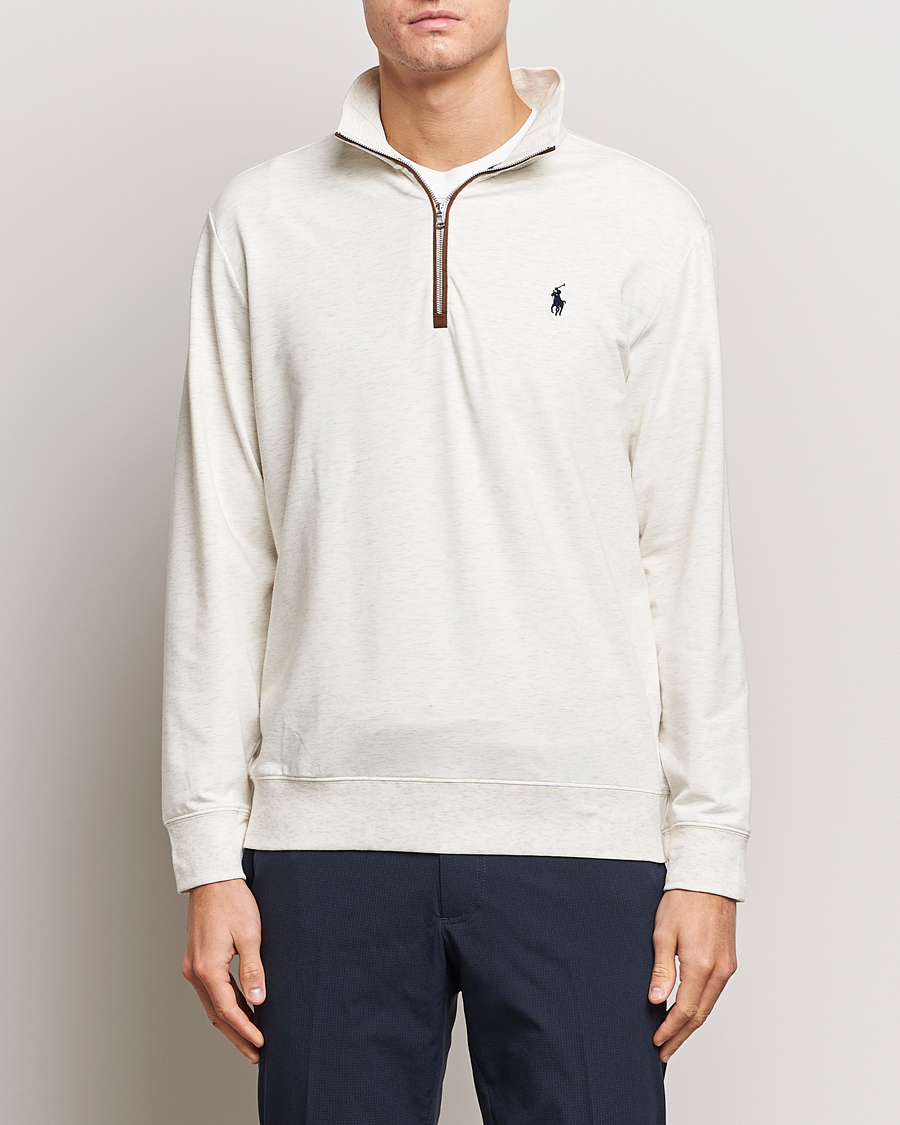 Herre | Sport | Polo Ralph Lauren Golf | Terry Jersey Half Zip Sweater Oatmeal Heather