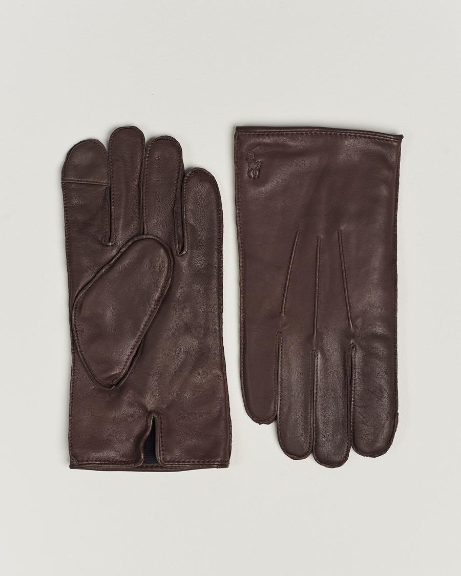 Herre | Polo Ralph Lauren Leather Gloves Dark Brown | Polo Ralph Lauren | Leather Gloves Dark Brown