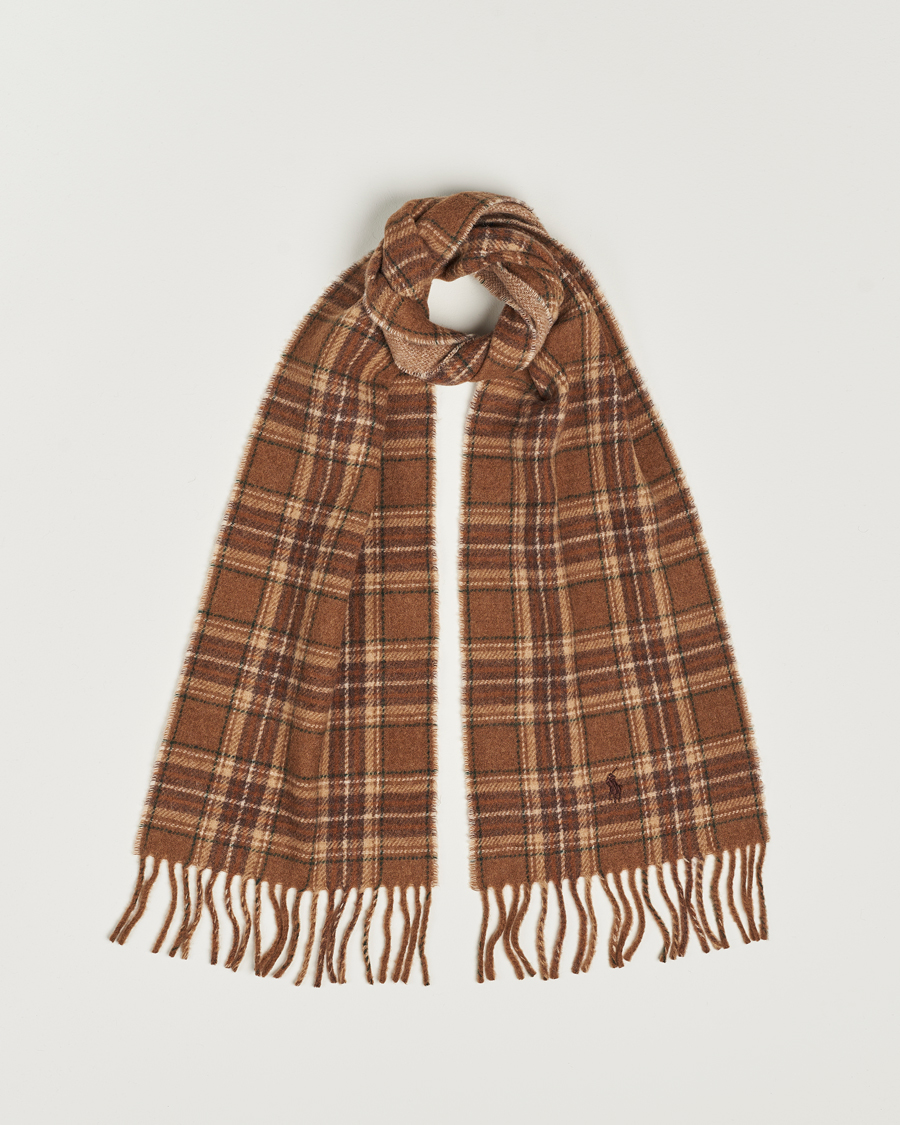 Herre | Polo Ralph Lauren Wool Checked Scarf Camel/Brown | Polo Ralph Lauren | Wool Checked Scarf Camel/Brown