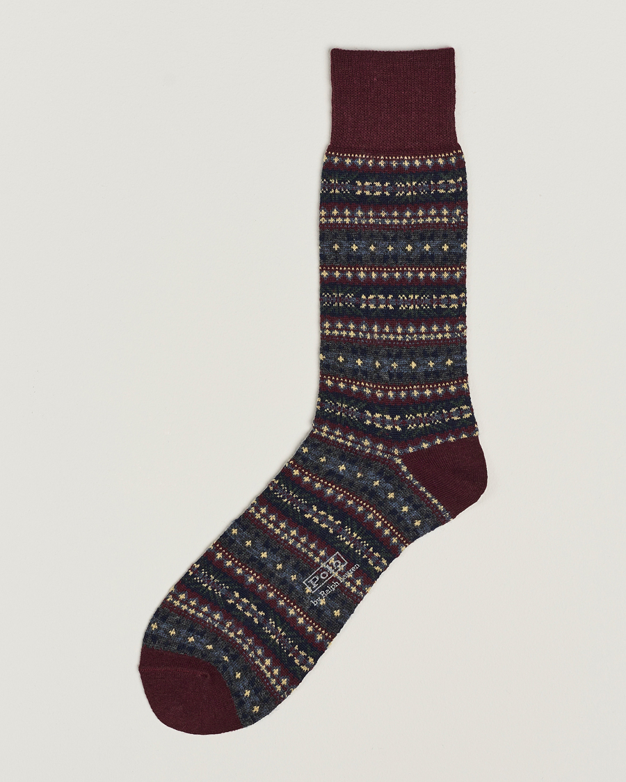 Herre | Undertøj | Polo Ralph Lauren | Wool Fairisle Socks Wine