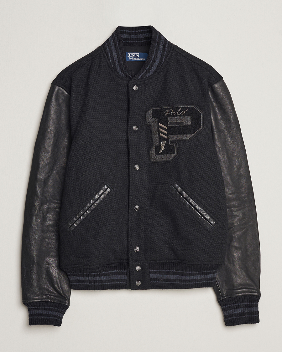 Herre | Jakker | Polo Ralph Lauren | Varsity Lined Bomber Jacket Black