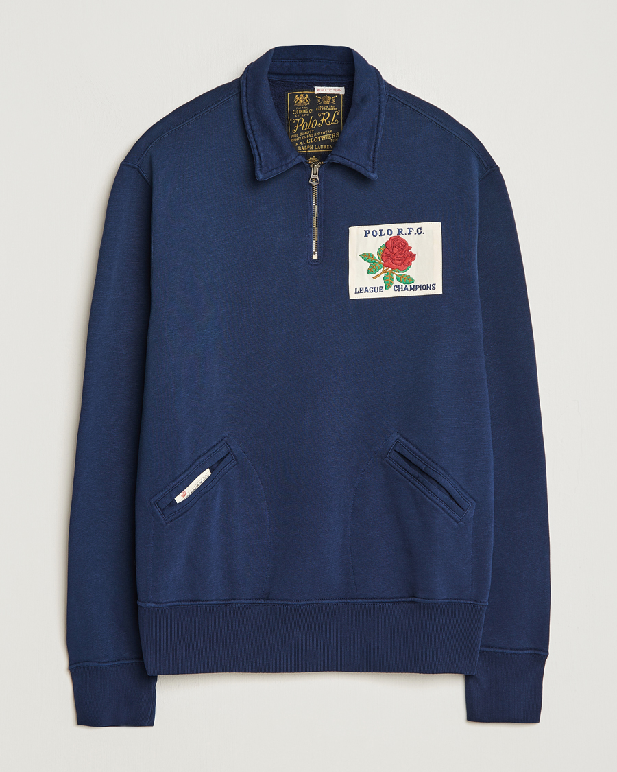 Herre | Trøjer | Polo Ralph Lauren | Logo Cotton Half Zip Cruise Navy
