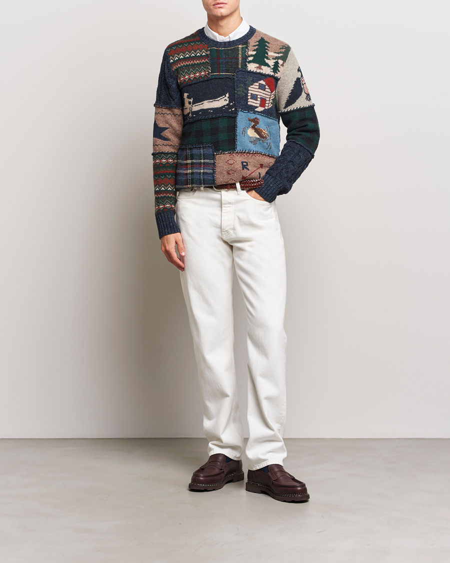 Herre | Trøjer | Polo Ralph Lauren | Wool Patchwork Knitted Sweater Multi