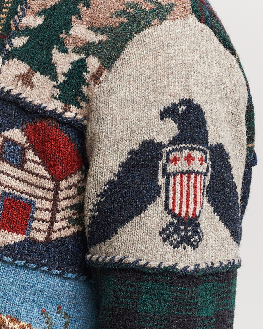 Herre | Trøjer | Polo Ralph Lauren | Wool Patchwork Knitted Sweater Multi